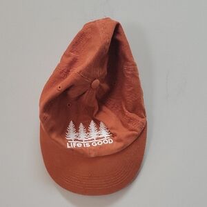 Life Is Good Burnt Orange Tree Graphic Cap